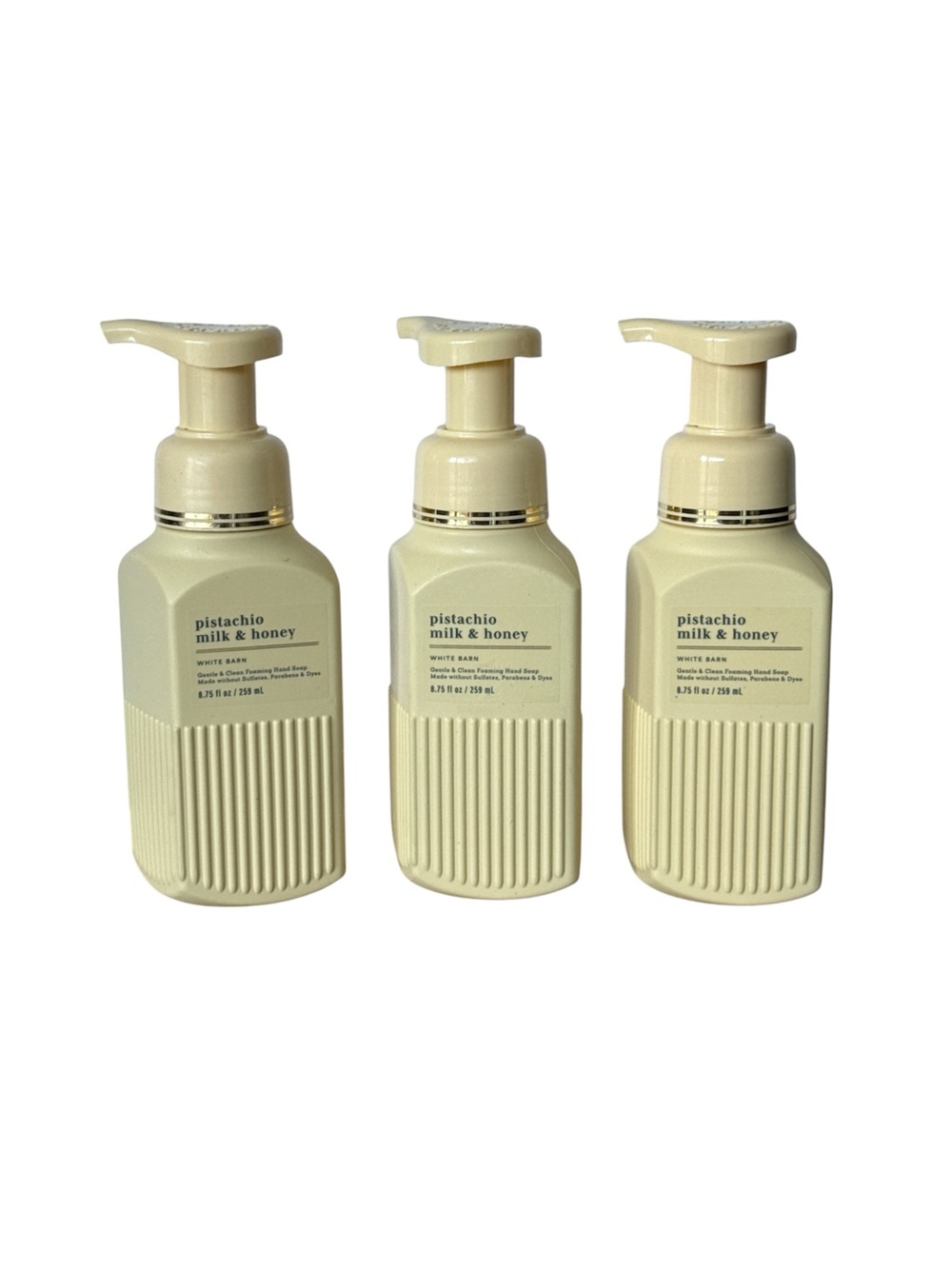 Bath & Body Works Pistachio Milk & Honey Foaming Hand Soap w/Essential oils x3
